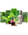 5 Piece Canvas painting Buddha plants nature | FEEBY