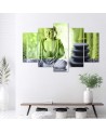 5 Piece Buddha and stones zen paintings for living room wall | FEEBY