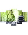 5 Piece Buddha and stones zen paintings for living room wall | FEEBY