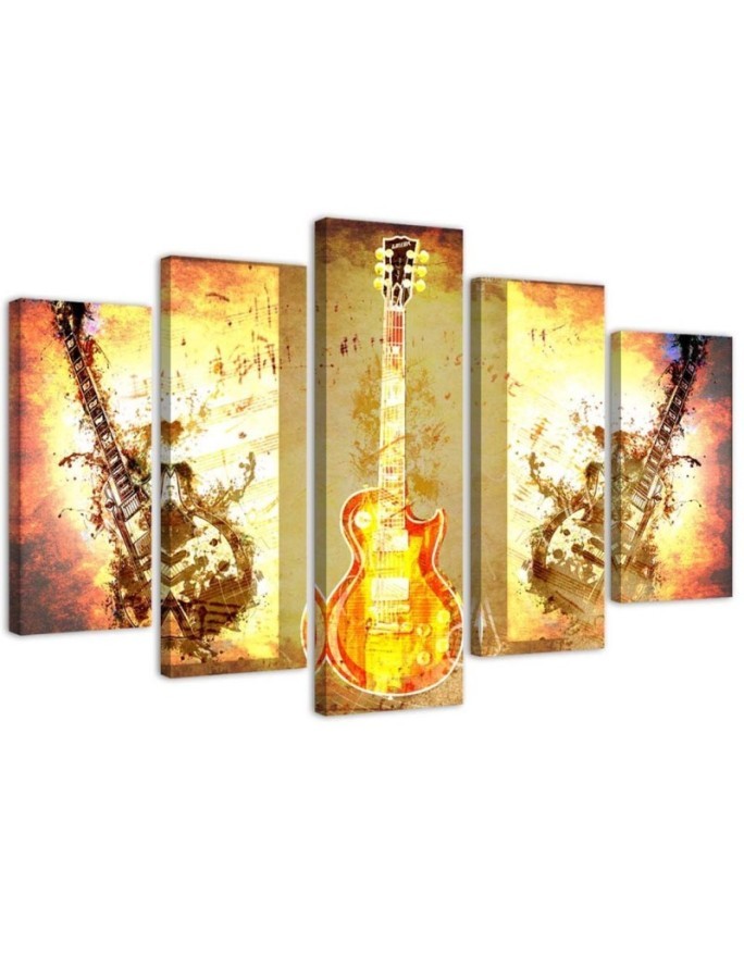 Canvas print Guitar for youth room for wall | FEEBY