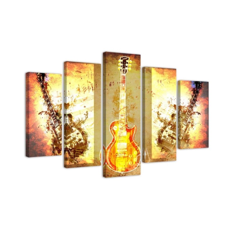 Canvas print Guitar for youth room for wall | FEEBY