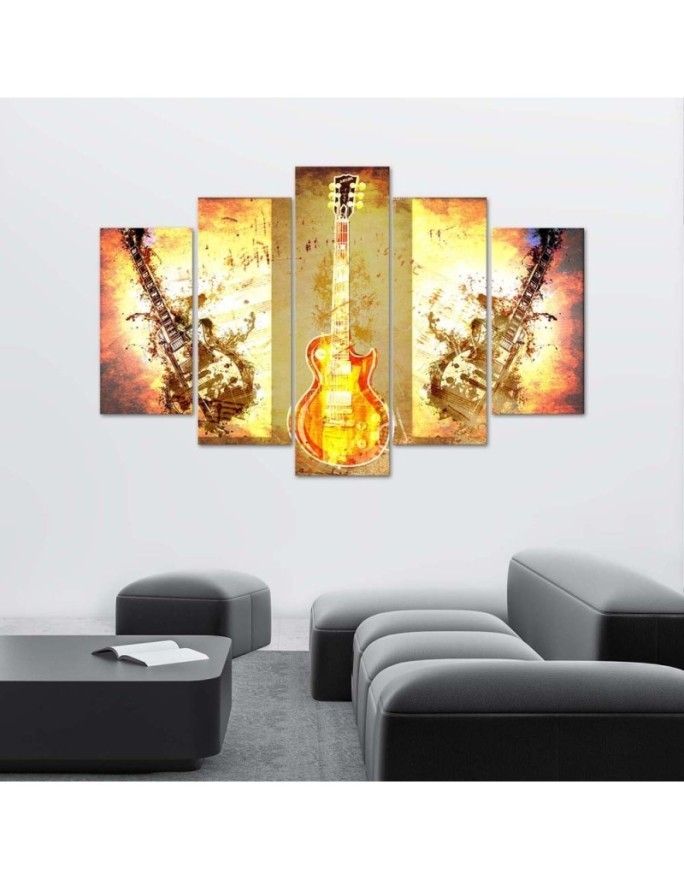 Canvas print Guitar for youth room for wall | FEEBY