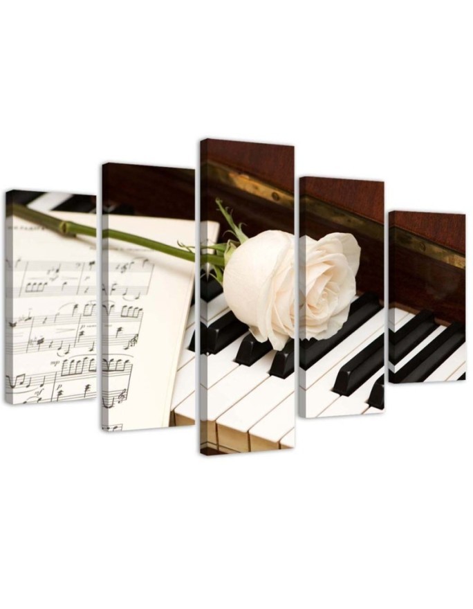 Paintings for living room Rose on piano wall decoration | FEEBY