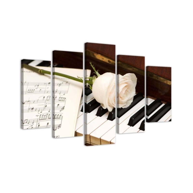 Paintings for living room Rose on piano wall decoration | FEEBY