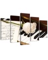 Paintings for living room Rose on piano wall decoration | FEEBY