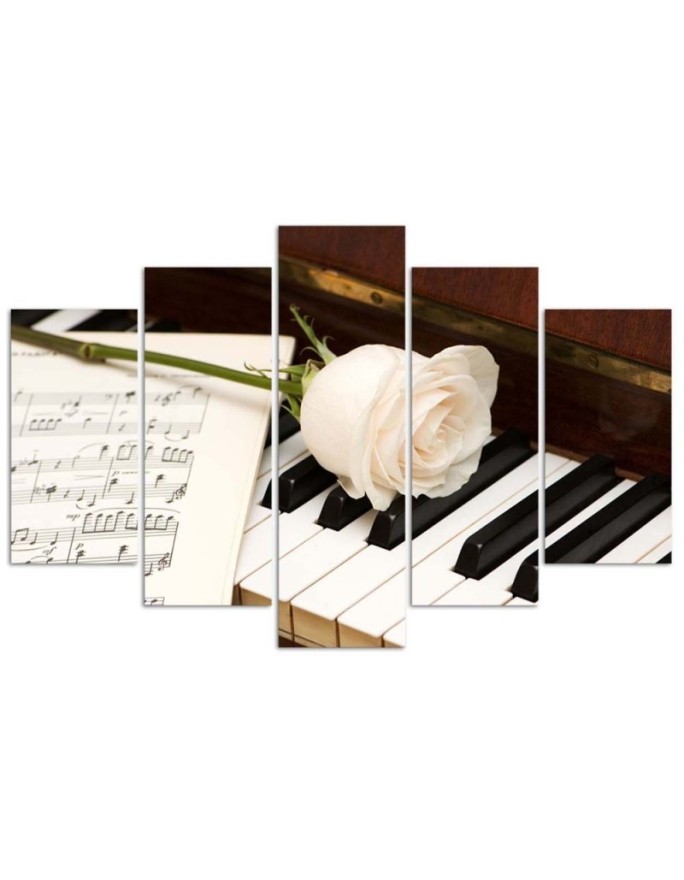 Paintings for living room Rose on piano wall decoration | FEEBY