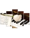 Paintings for living room Rose on piano wall decoration | FEEBY