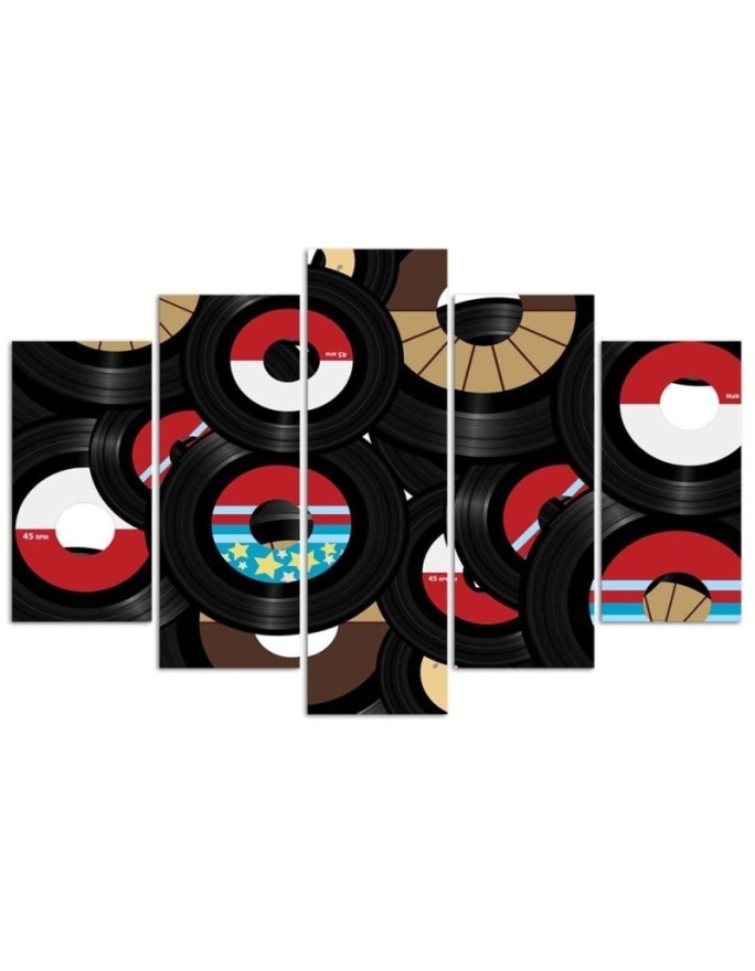 Canvas print for young people on canvas Analog records | FEEBY