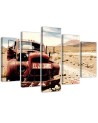 Canvas print for office, study Auto in the desert wall decoration | FEEBY
