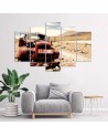 Canvas print for office, study Auto in the desert wall decoration | FEEBY