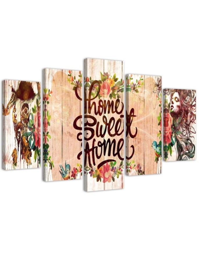 Home Sweet Home canvas wall decoration for the hallway | FEEBY