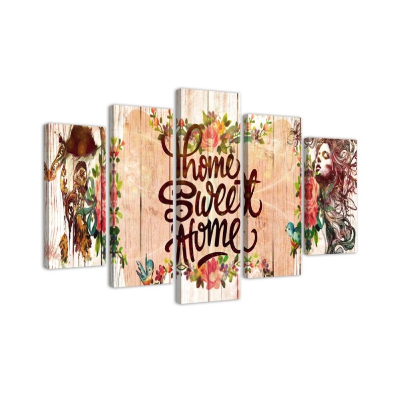 Home Sweet Home canvas wall decoration for the hallway | FEEBY
