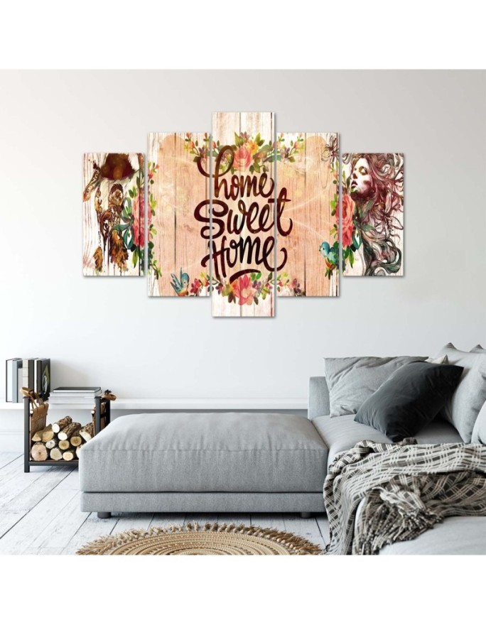 Home Sweet Home canvas wall decoration for the hallway | FEEBY