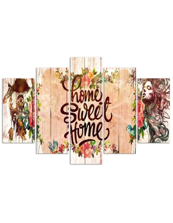 Home Sweet Home canvas wall decoration for the hallway | FEEBY