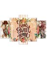 Home Sweet Home canvas wall decoration for the hallway | FEEBY