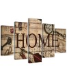 Canvas print for office, living room Home inscription vintage modern | FEEBY