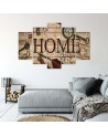 Canvas print for office, living room Home inscription vintage modern | FEEBY