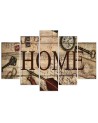 Canvas print for office, living room Home inscription vintage modern | FEEBY