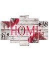 Canvas print canvas for room Home inscription red | FEEBY