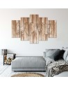 Canvas print for living room Love on brown boards decorative | FEEBY