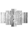 Love on grey boards wall painting for room, flat | FEEBY