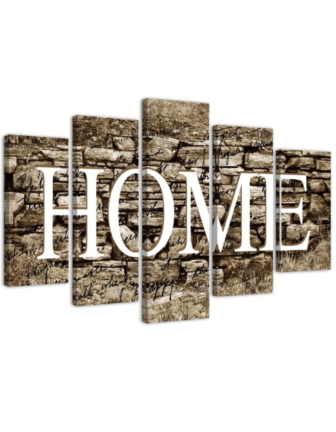 Canvas print Home Wall Text...
