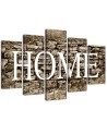 Canvas painting Home inscription on the wall background for dining room | FEEBY