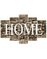 Canvas painting Home inscription on the wall background for dining room | FEEBY