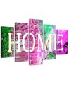 Home and pink background large painting for living room wall | FEEBY