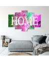 Home and pink background large painting for living room wall | FEEBY