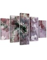 5 Piece Abstract hearts wall painting shabby chic modern | FEEBY