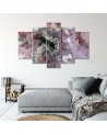 5 Piece Abstract hearts wall painting shabby chic modern | FEEBY