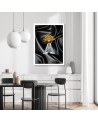 Canvas painting Perfume on grey background for living room, bathroom | FEEBY
