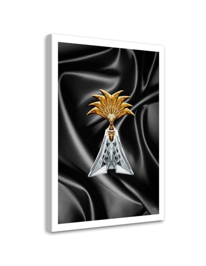 Canvas painting Perfume on grey background for living room, bathroom | FEEBY