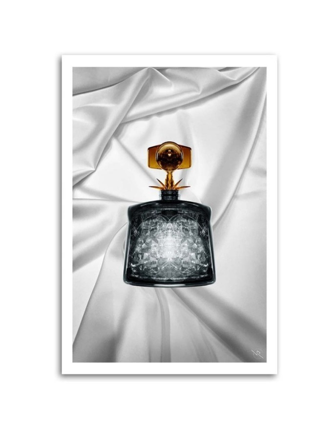 Wall art painting Small perfume vial in glamour style | FEEBY