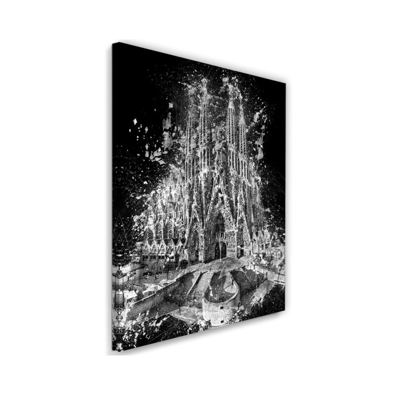 Sagrada Familia in Barcelona canvas painting for living room | FEEBY