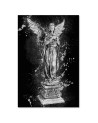 Angel statue black and white wall art painting for bedroom | FEEBY