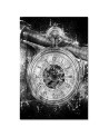 Canvas painting for living room Clock black and white | FEEBY
