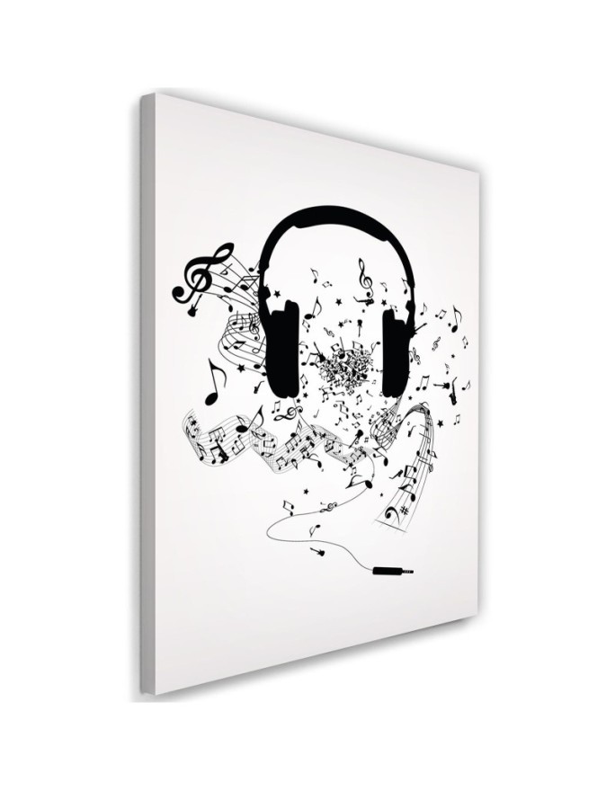 Canvas prints for teenager Notes headphones digital art | FEEBY