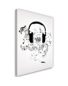 Canvas prints for teenager Notes headphones digital art | FEEBY