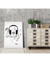 Canvas prints for teenager Notes headphones digital art | FEEBY