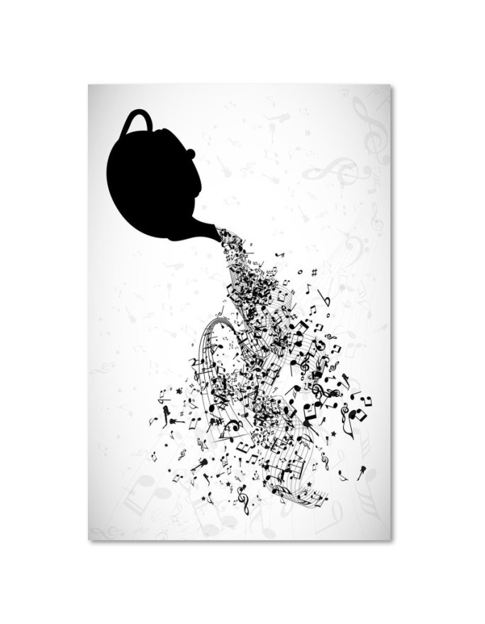 Canvas painting for kitchen Notes kettle for wall | FEEBY
