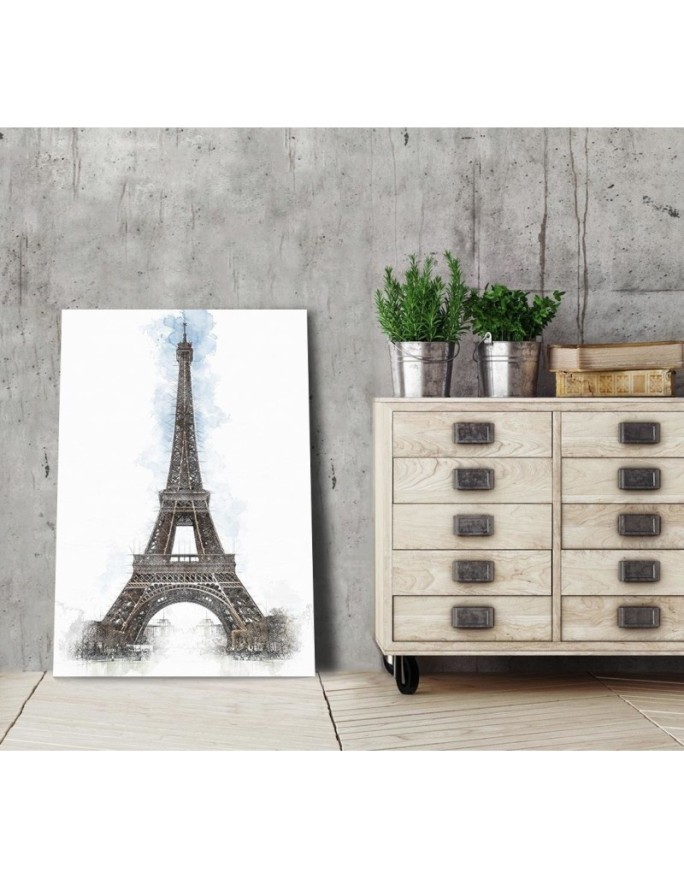 Wall Canvas painting Eiffel Tower hand painted | FEEBY