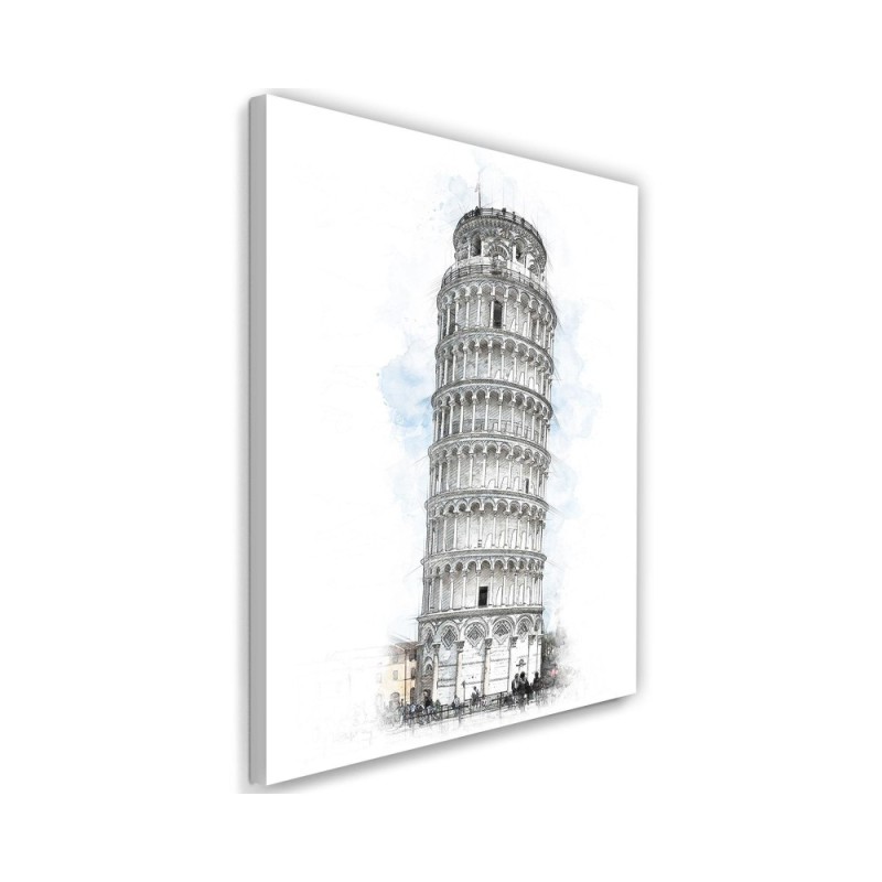 Decorative Canvas painting Leaning tower of Pisa for the room | FEEBY