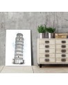 Decorative Canvas painting Leaning tower of Pisa for the room | FEEBY