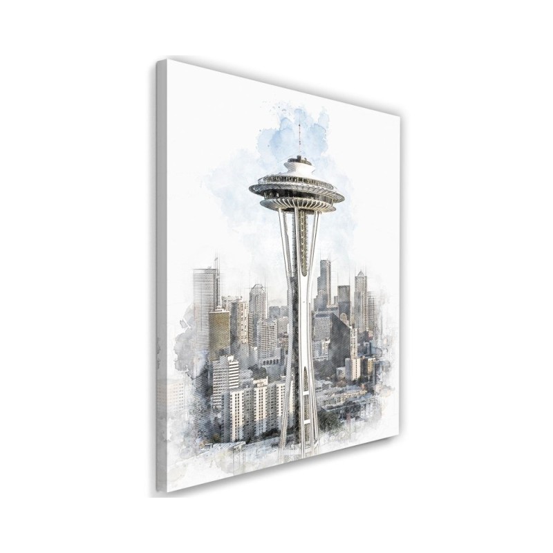 Canvas painting Cosmic building digital art | FEEBY