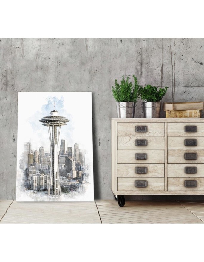 Canvas painting Cosmic building digital art | FEEBY