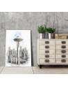 Canvas painting Cosmic building digital art | FEEBY