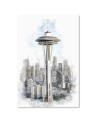 Canvas painting Cosmic building digital art | FEEBY