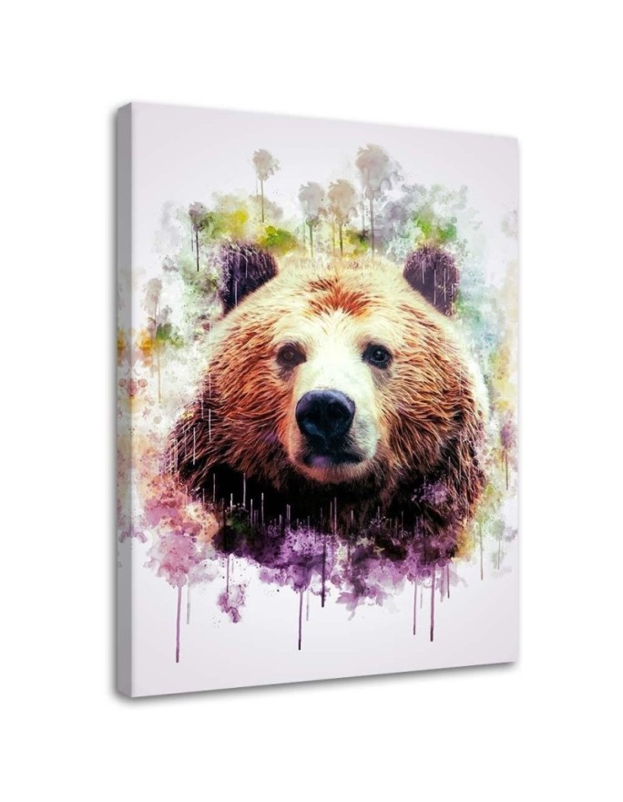 Canvas print Coloured bear...